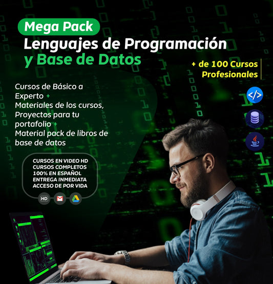 137 CURSOS DELENGUAJES DE PROGRAMACION + PROYECTOS Y BASE DE DATOS